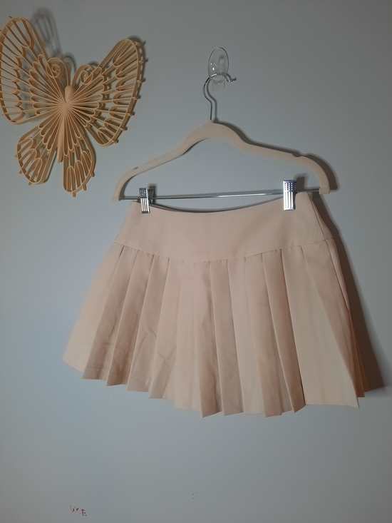 Emerson Lang Dresses & Skirts - Pleated Mini Tennis Skirt Sz Small, Light Beige - Women's, Flowy, Flirty, Preppy